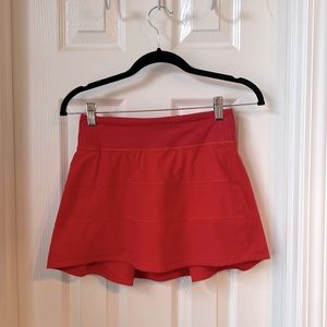 Lululemon pace rival mid-rise skirt, color is hot heat, size 2 tall
